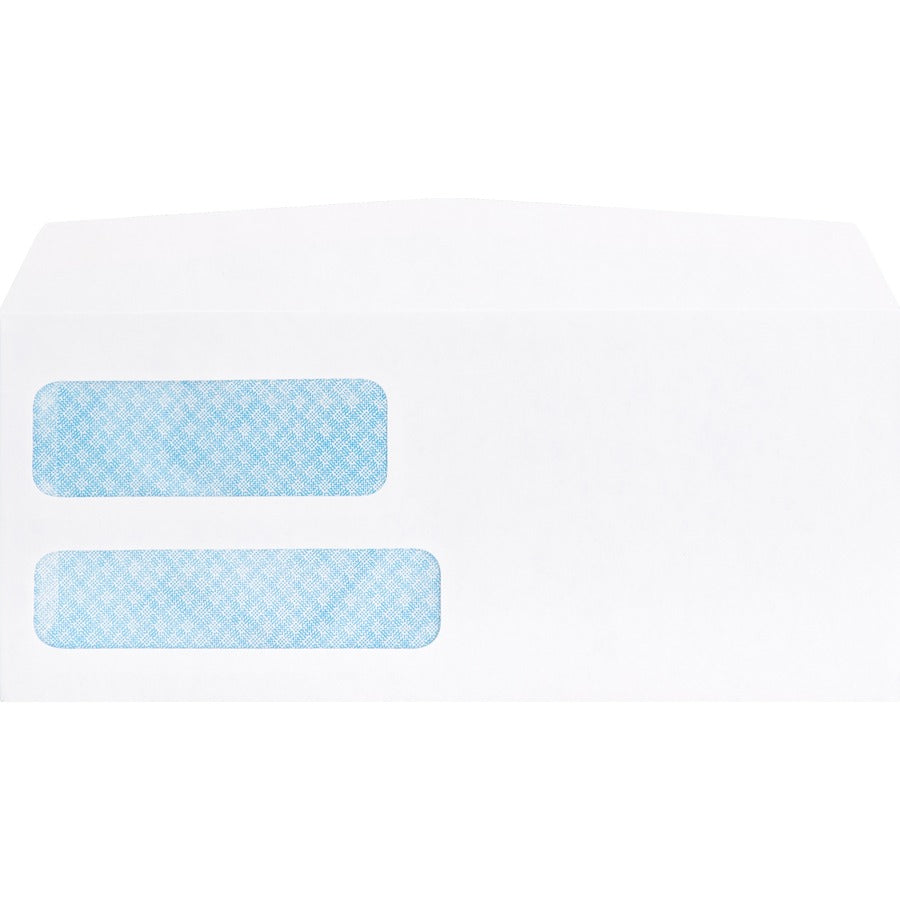 Business Source No. 9 Double-Window Invoice Envelopes, 24 lb — Box of 500