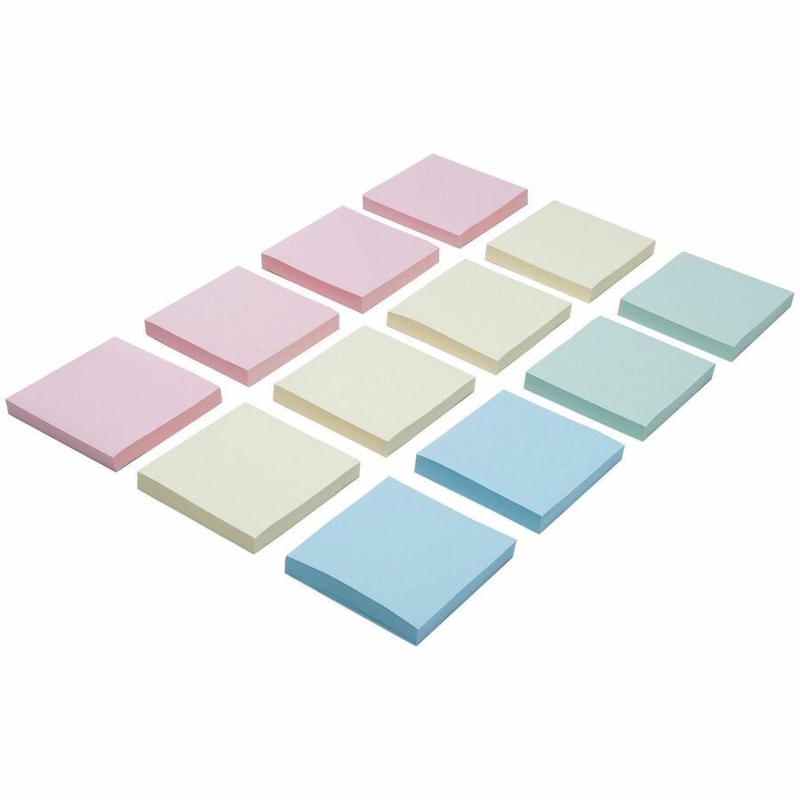Notes adhésives pastel unies 3" Business Source
