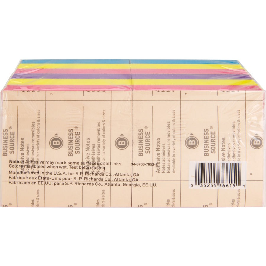 Notes Adhésives Business Source 3x3 Couleurs Vives