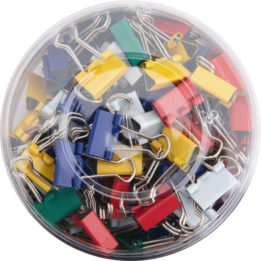 Business Source Fold-back Binder Clips — Mini, Assorted Colours, 100-Pack