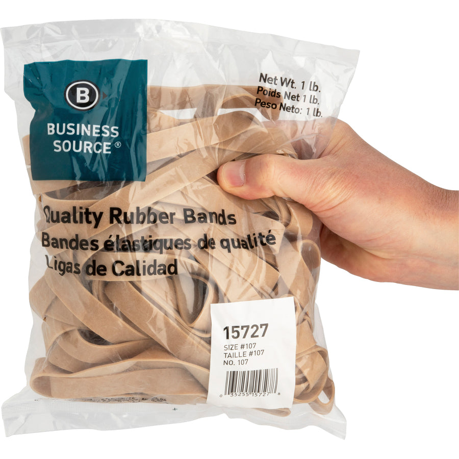 Business Source Quality Rubber Bands — #107, 1-lb Bag