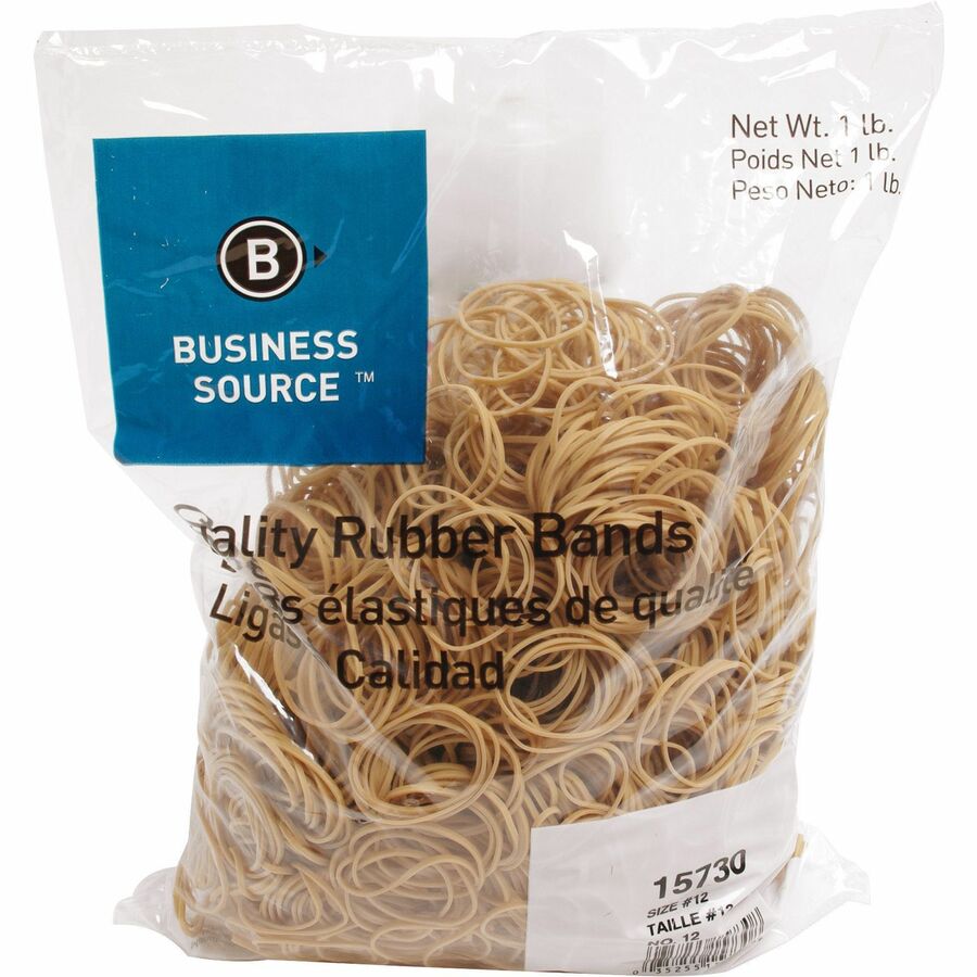Business Source Quality Rubber Bands — #12, 1-lb Bag