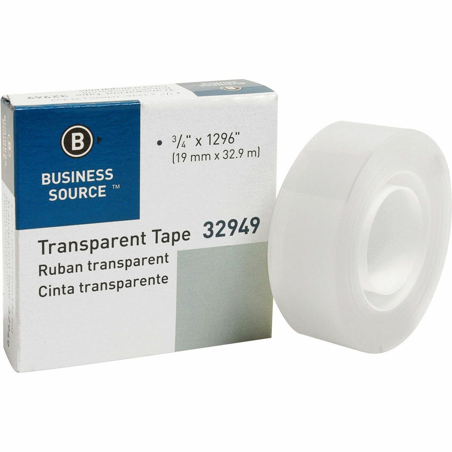 Business Source All-Purpose Transparent Tape, 3/4 in x 36 yd