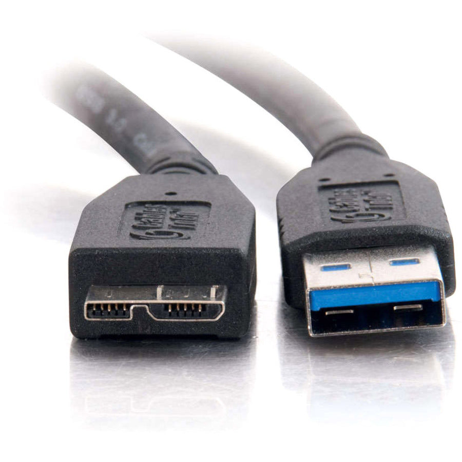 C2G 3.3 USB A to USB Micro B Cable - USB to Micro B Cable - USB 3.0 - Black - M/M