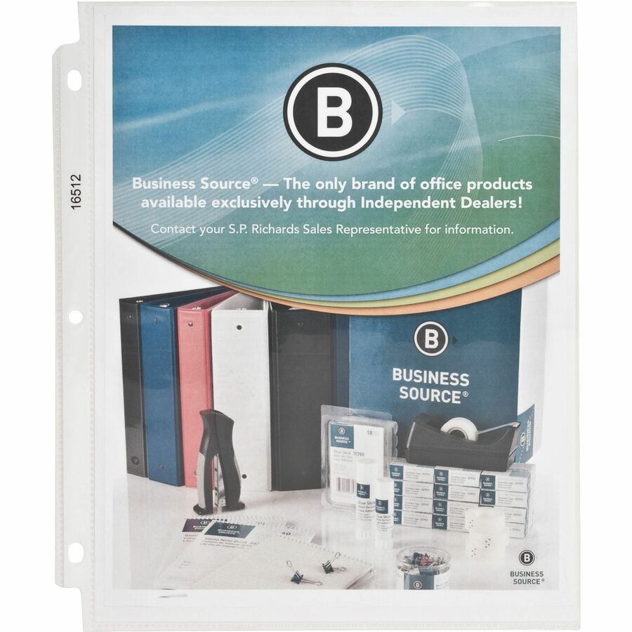 Business Source Top-Loading Sheet Protectors — Letter, Clear, 50-Box