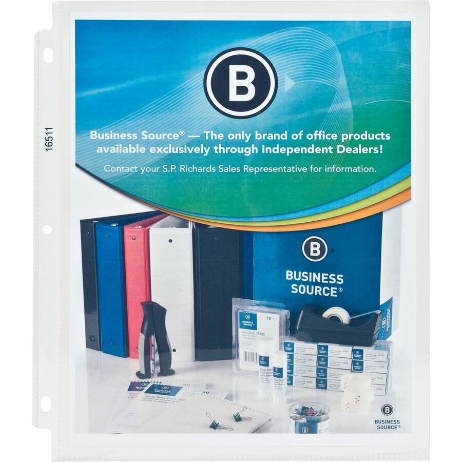 Business Source Top-Loading Sheet Protectors — Letter, Super Heavyweight, 50-Box
