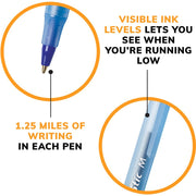 Stylo-bille BIC Round Stic Xtra Life, bleu, paquet de 12, 1 mm (0,04) moyen