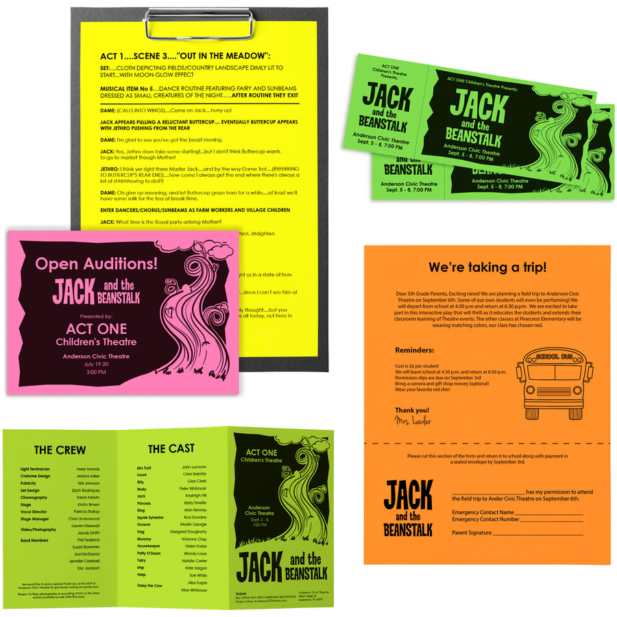 Astrobrights Color Copy Paper - "Neon" ,  5 Assorted Colours