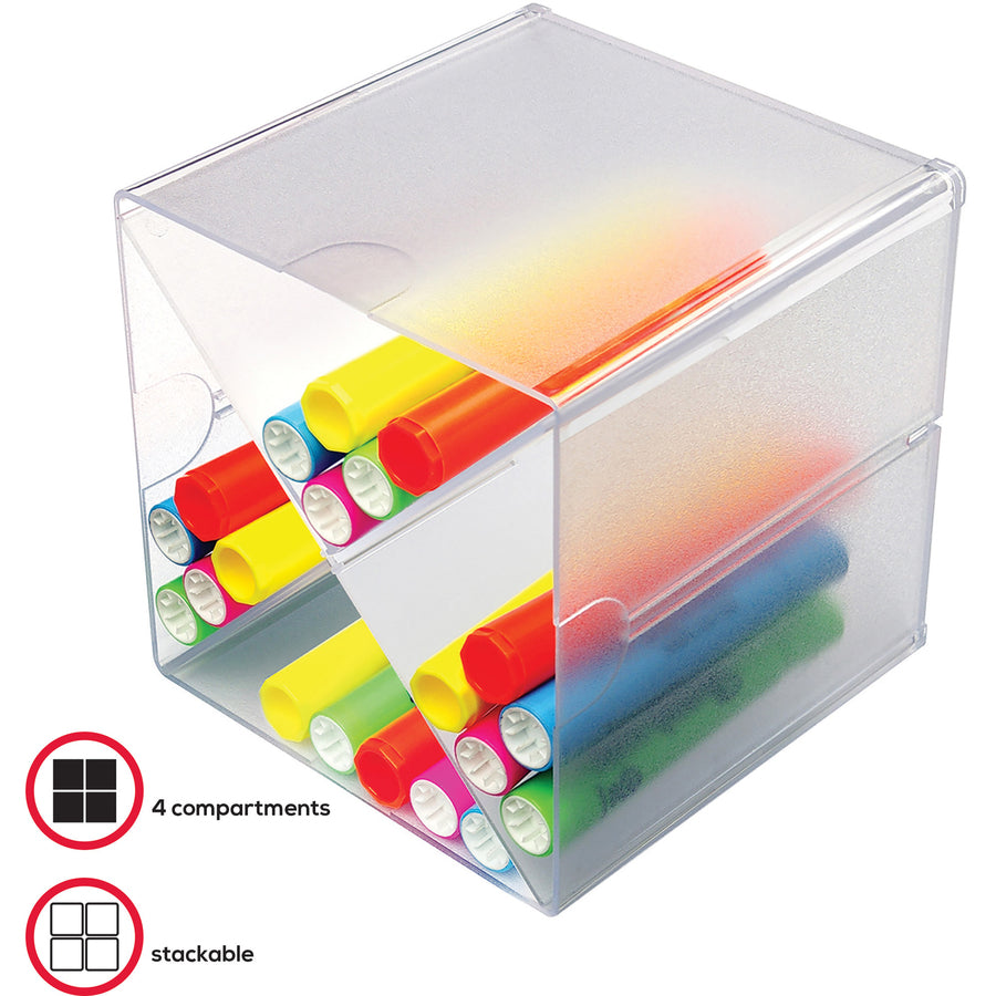 Deflecto Stackable Cube Organizer 1.0mm