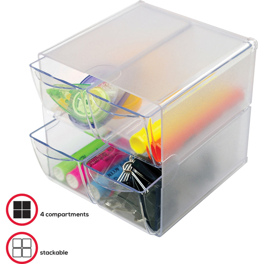 Deflecto Stackable Cube Organizer - DEF350701