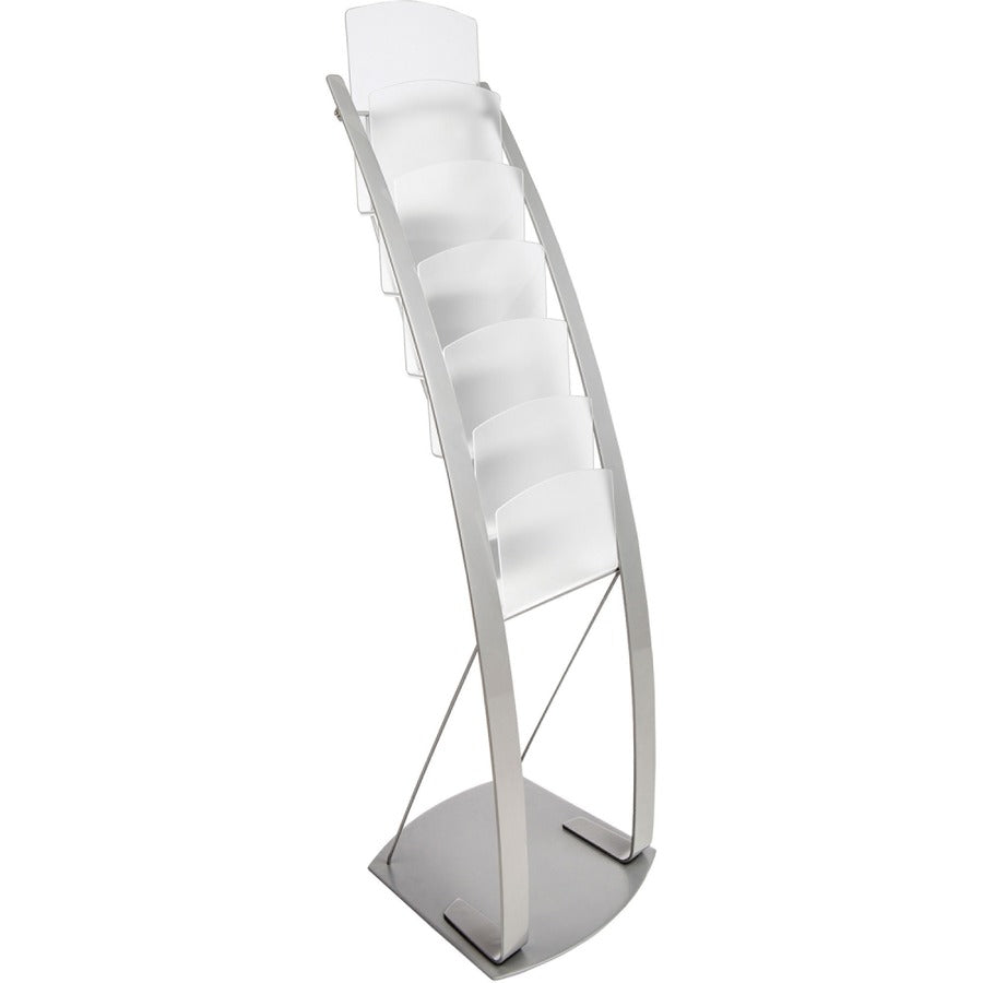 Deflecto Contemporary Floor Display - Silver