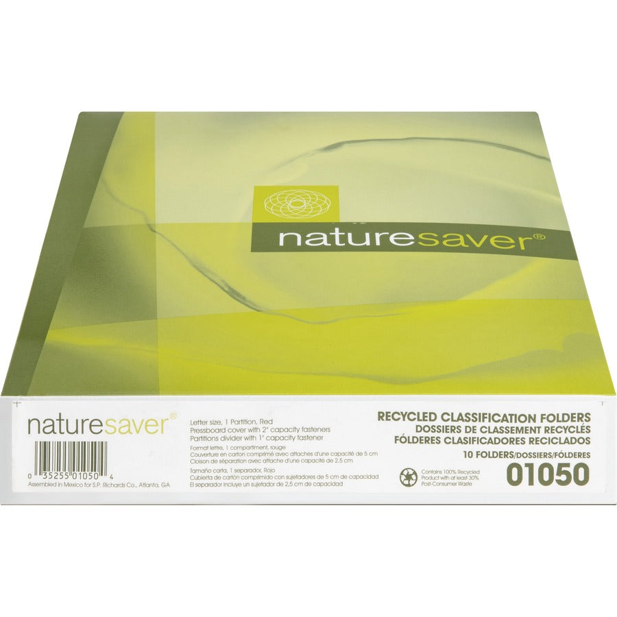 Nature Saver 2/5 Tab Cut Letter Recycled Classification Folder - NAT01058