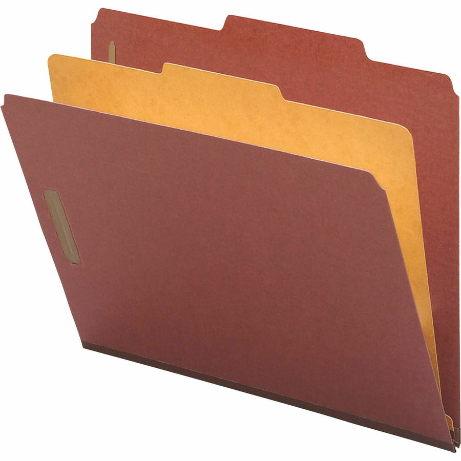 Nature Saver Recycled Classification Folders - Legal, 1 Divider, 2/5-Cut Tab, Box of 10