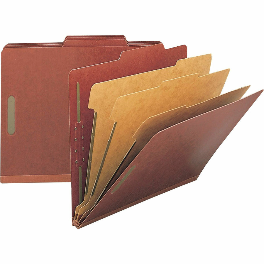 Nature Saver Recycled Classification Folders - Legal, 3 Dividers, 2/5-Cut Tab, Box of 10
