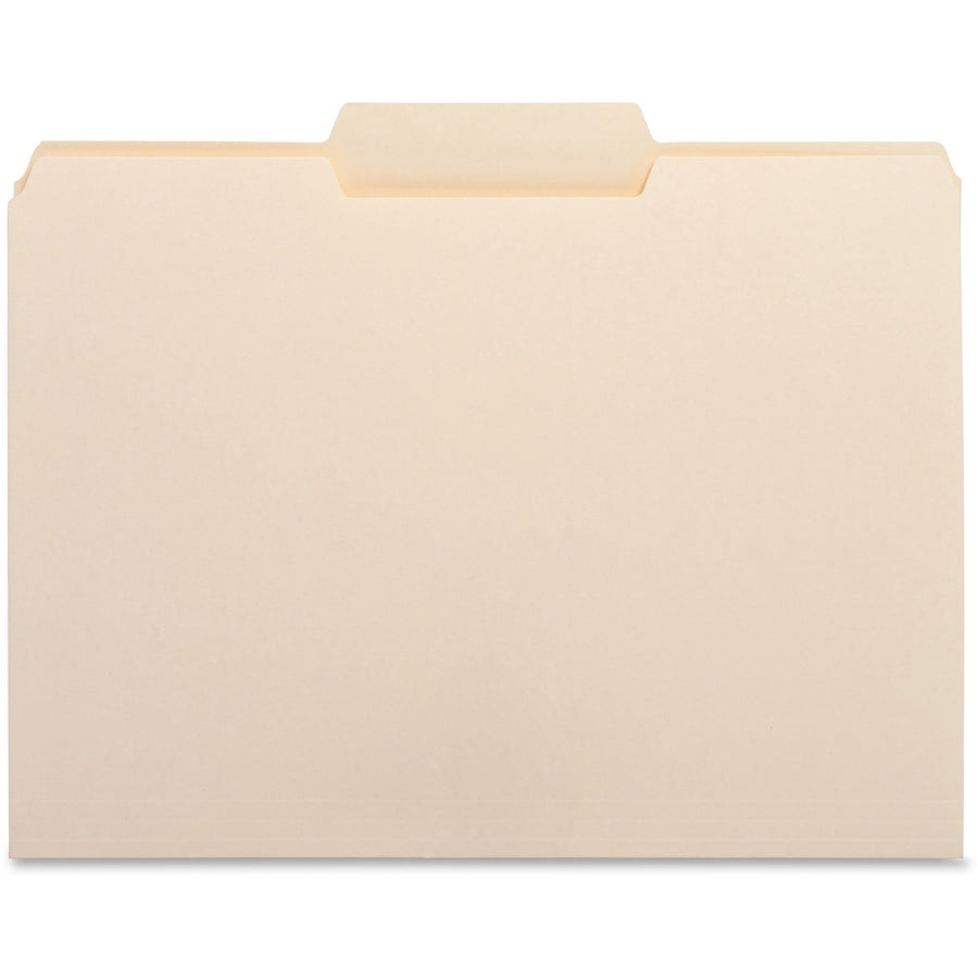 Business Source 1/3-Cut Tab Letter File Folders - Center Position, 100-Box