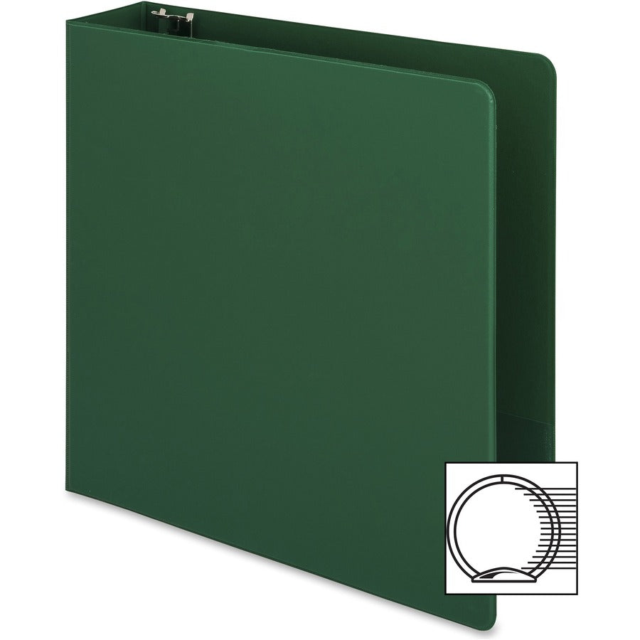 Business Source Basic Round-Ring Binder - 2", Green