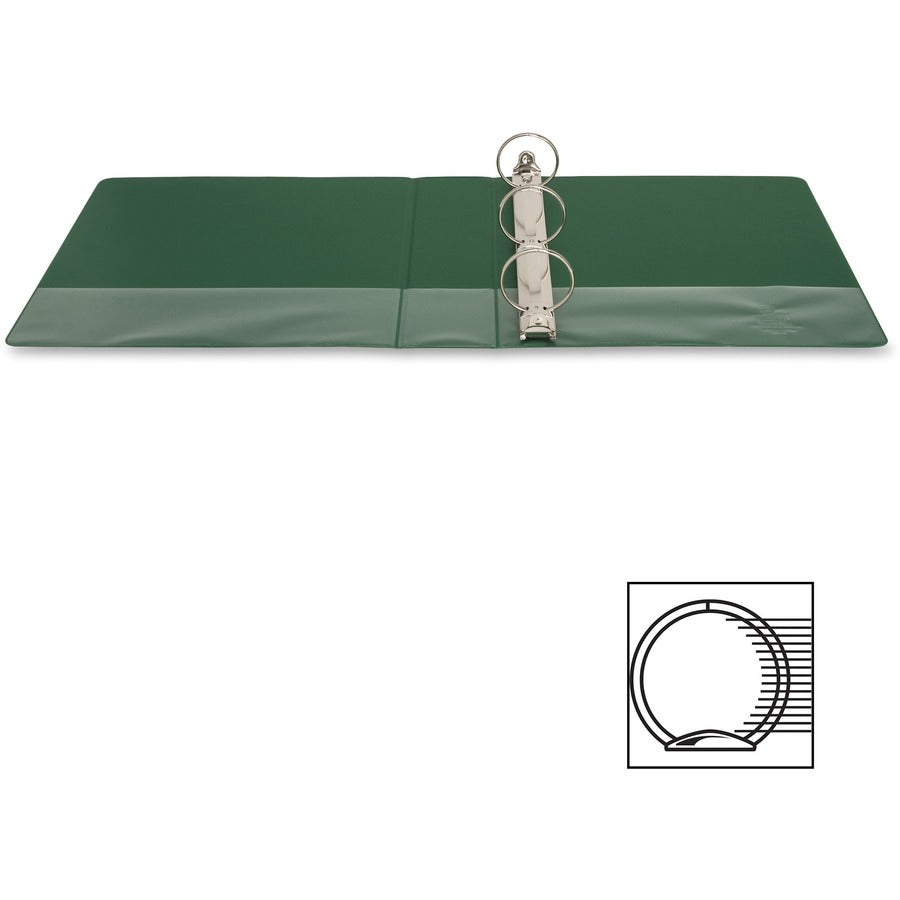 Business Source Basic Round-Ring Binder - 2", Green
