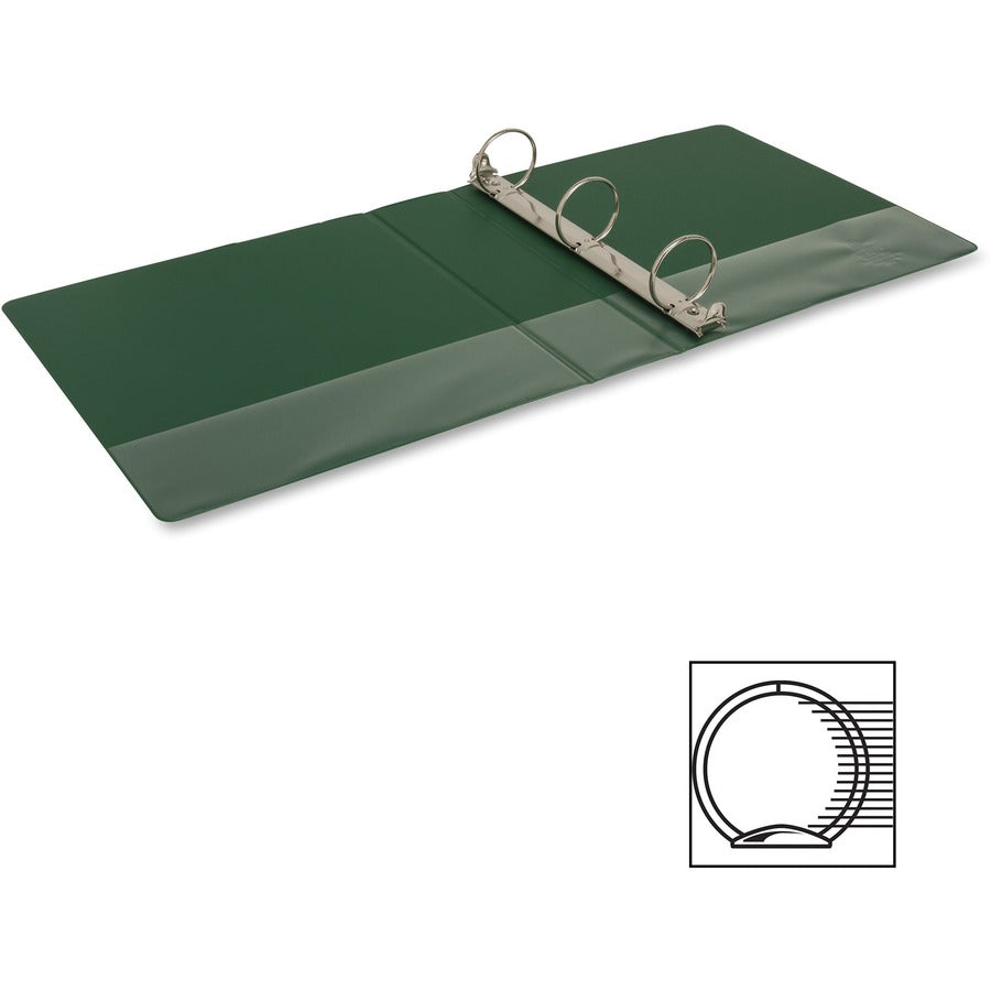 Business Source Basic Round-Ring Binder - 2", Green