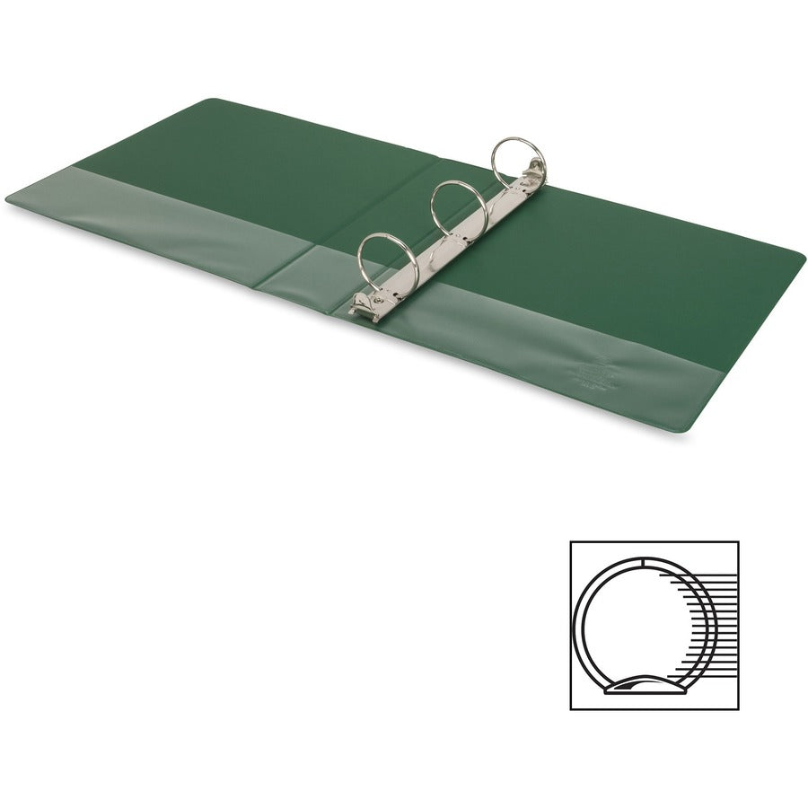 Business Source Basic Round-Ring Binder - 2", Green