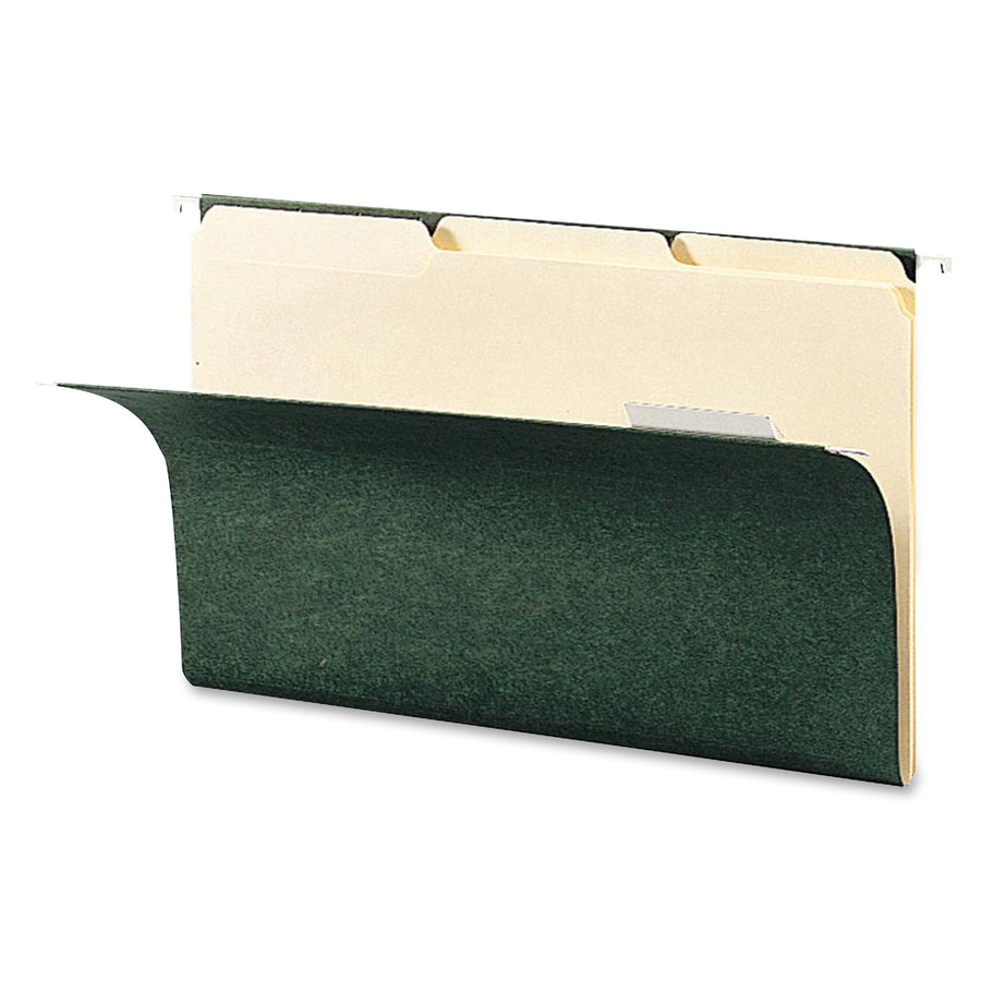 Business Source Manila Interior File Folders - Legal, 1/3-Cut, 100-Box