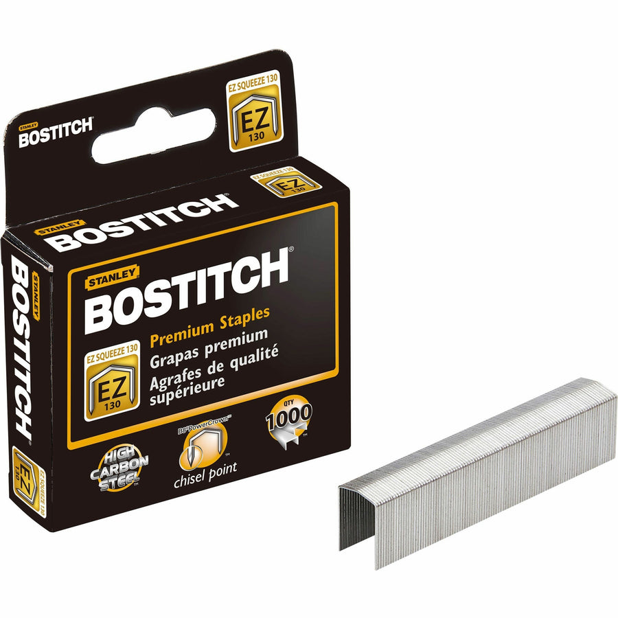 Bostitch EZ Squeeze 130 PowerCrown Staples - 130-Sheet, Box of 1000