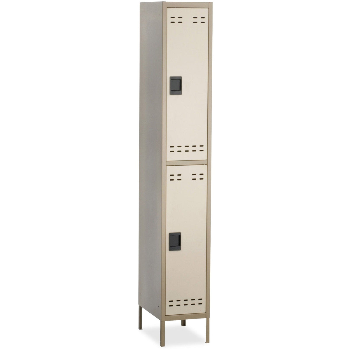 Safco Double-Tier Two-Tone Locker with Legs - Tan