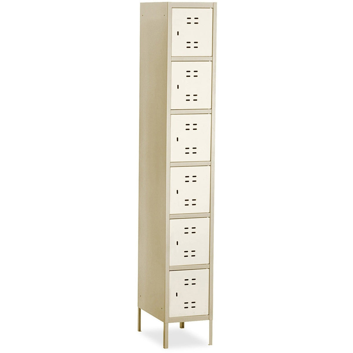 Safco Six-Tier Two-Tone Box Locker with Legs - Tan