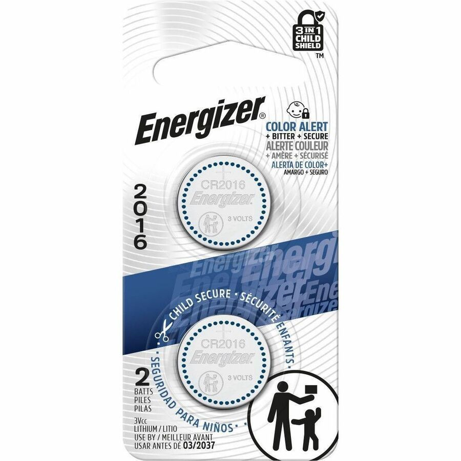 Energizer 2016 Lithium Coin Cell Battery 3V – 2 Pack (2016BP-2N)