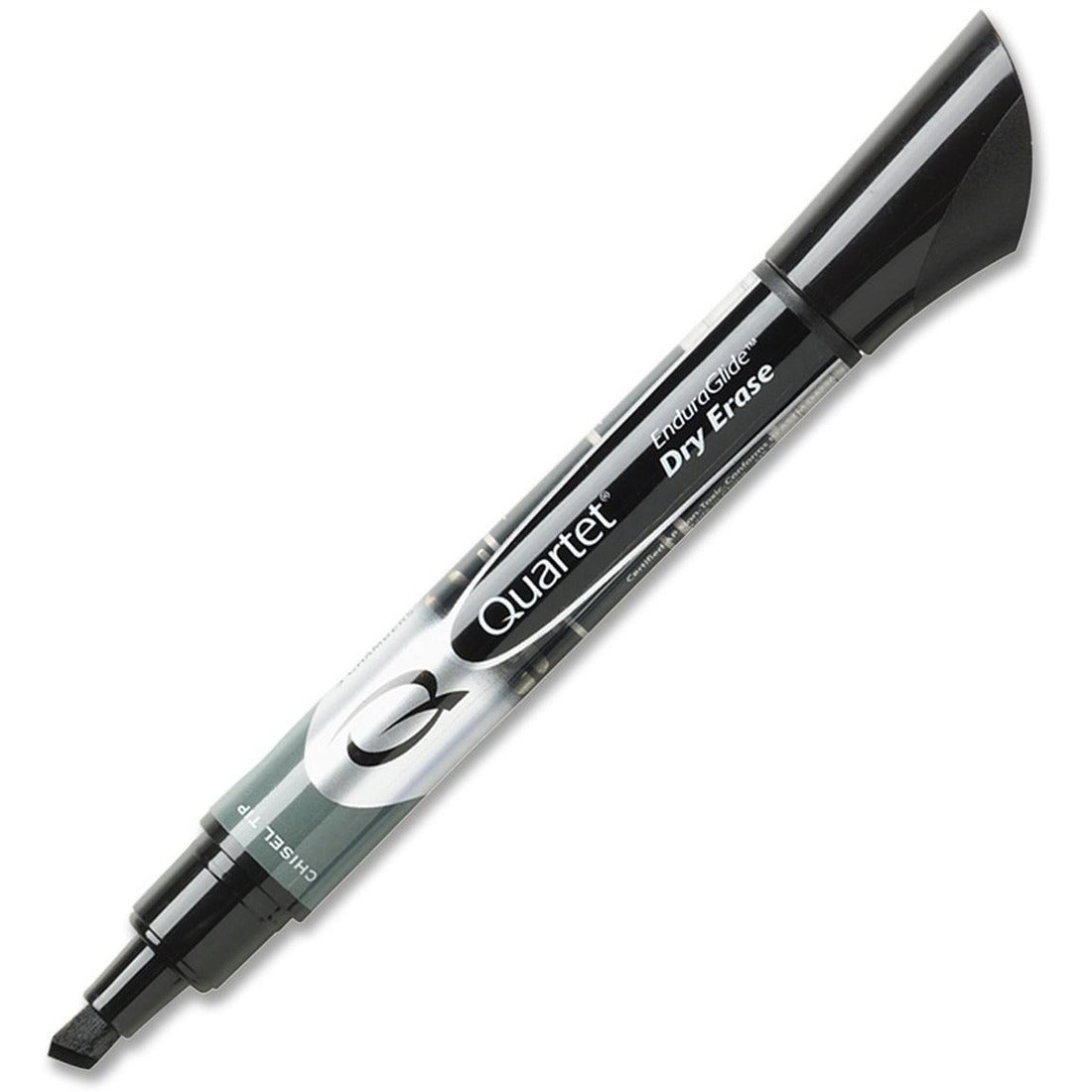 Quartet Endura-Glide Dry-Erase Marker - Chisel Tip, Black