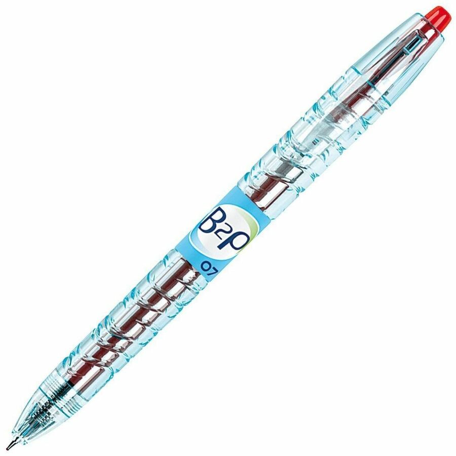 Pilot BeGreen B2P Retractable Gel Pen, Red, Fine 0.7 mm, Box of 10
