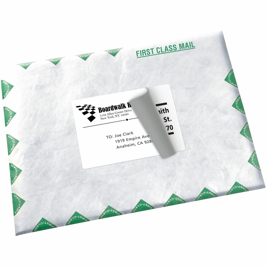 Avery® White Rectangle Labels with Sure Feed„¢ Technology, TrueBlock®, 3-1/2" x 5" , for Laser and Inkjet Printers