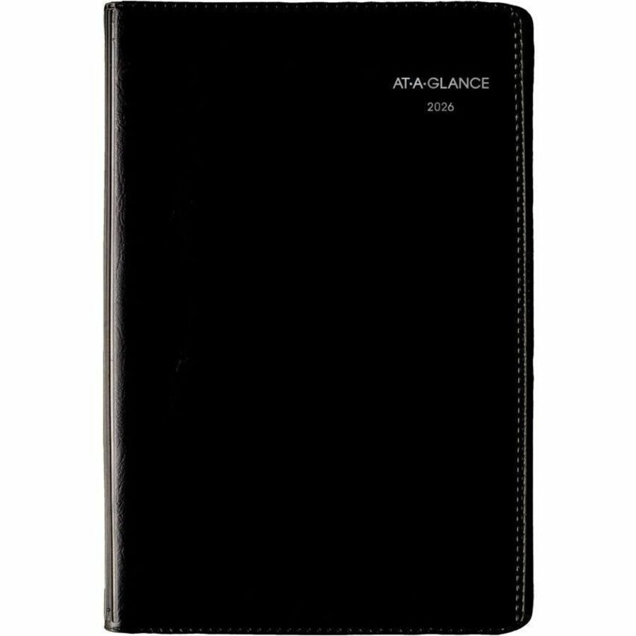 AT-A-GLANCE® Weekly Desk Diary 6" x 3-3/4" Bilingual Black