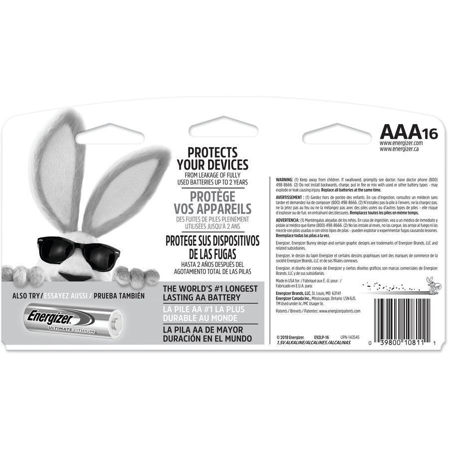 Energizer MAX AAA Alkaline Batteries — 16-Pack