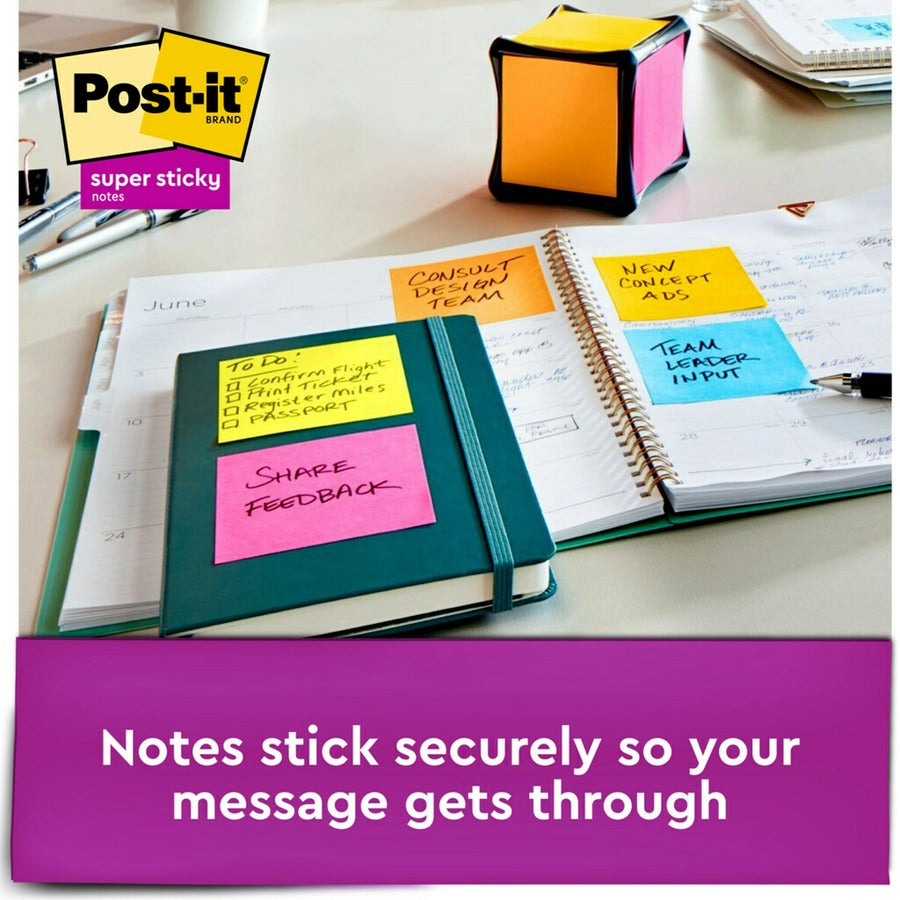 Post-it® Super Sticky Full Adhesive Notes - Energy Boost Color Collection