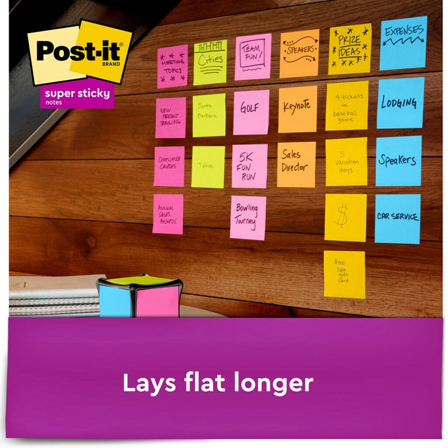 Post-it® Super Sticky Full Adhesive Notes - Energy Boost Color Collection