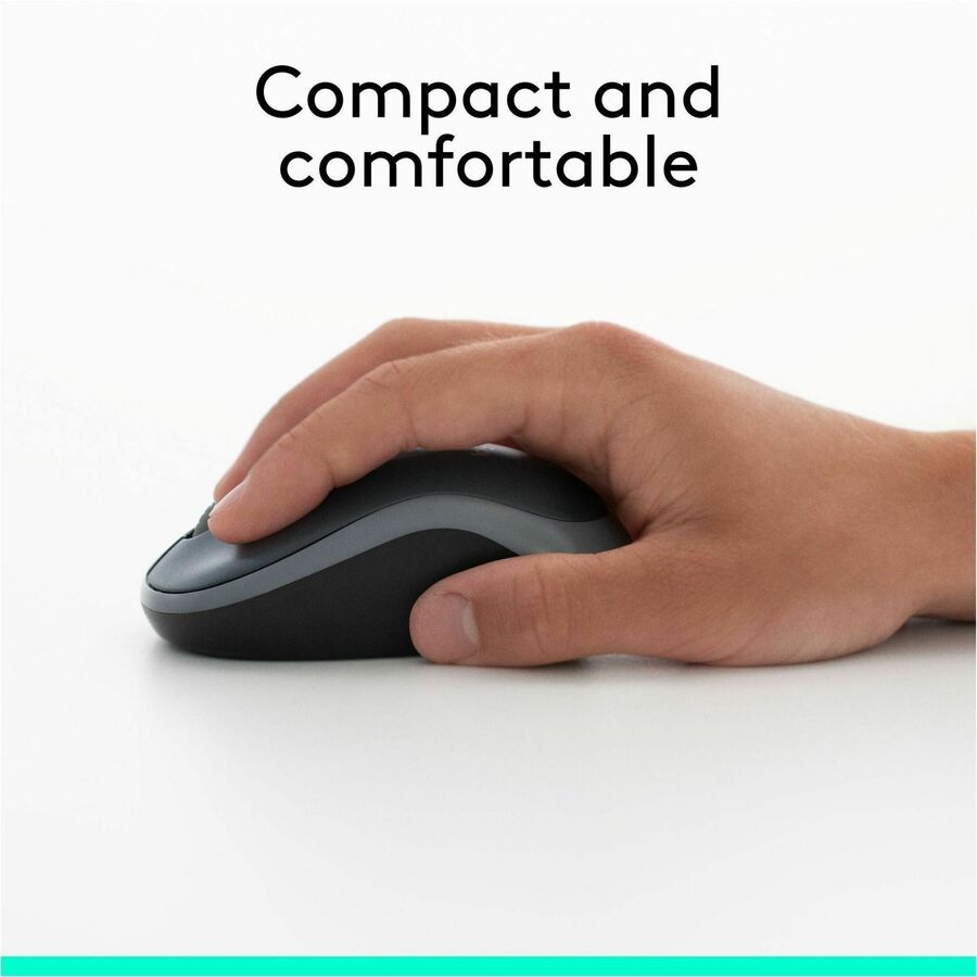Souris sans fil Logitech M185, 2,4 GHz avec mini récepteur USB, autonomie de 12 mois, suivi optique 1000 DPI, ambidextre, compatible PC, Mac, ordinateur portable (Gris rapide)