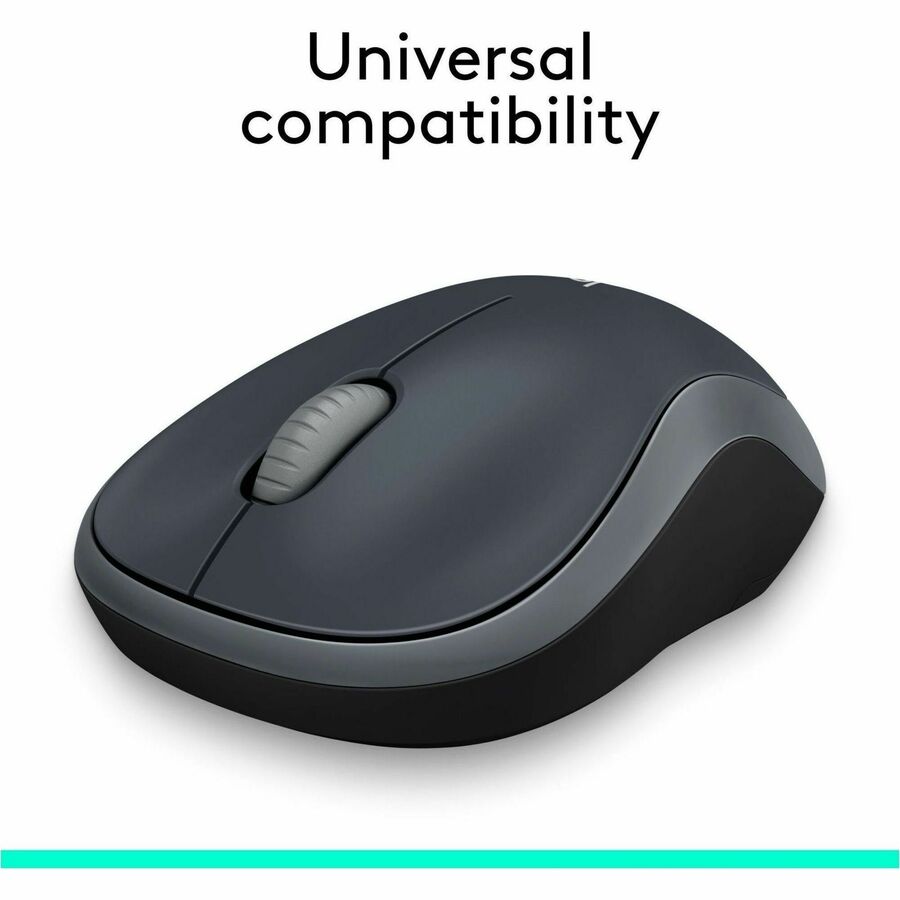 Souris sans fil Logitech M185, 2,4 GHz avec mini récepteur USB, autonomie de 12 mois, suivi optique 1000 DPI, ambidextre, compatible PC, Mac, ordinateur portable (Gris rapide)