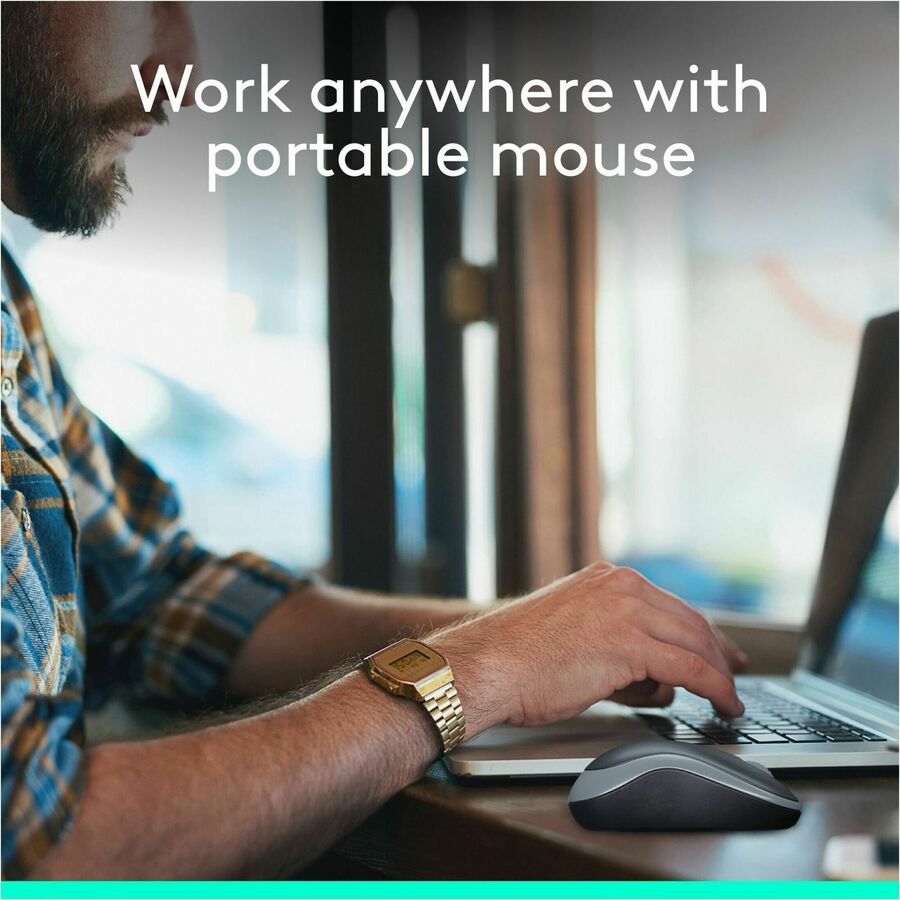 Souris sans fil Logitech M185, 2,4 GHz avec mini récepteur USB, autonomie de 12 mois, suivi optique 1000 DPI, ambidextre, compatible PC, Mac, ordinateur portable (Gris rapide)