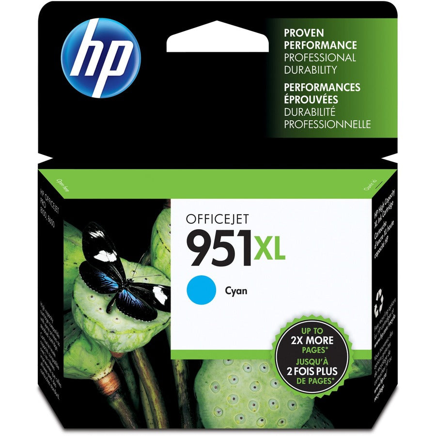HP 951XL High-Yield Cyan Ink Cartridge (CN046AN)