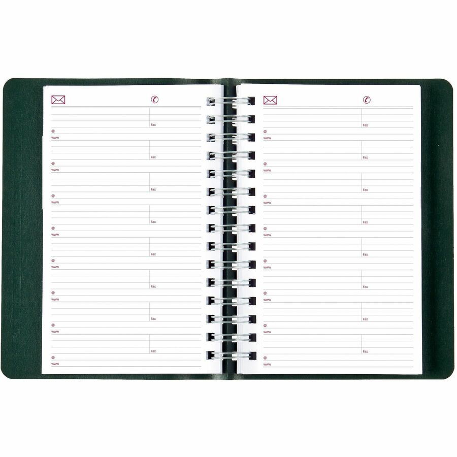 Brownline® Essential Daily Diary Twin Wire 8x5" English Green