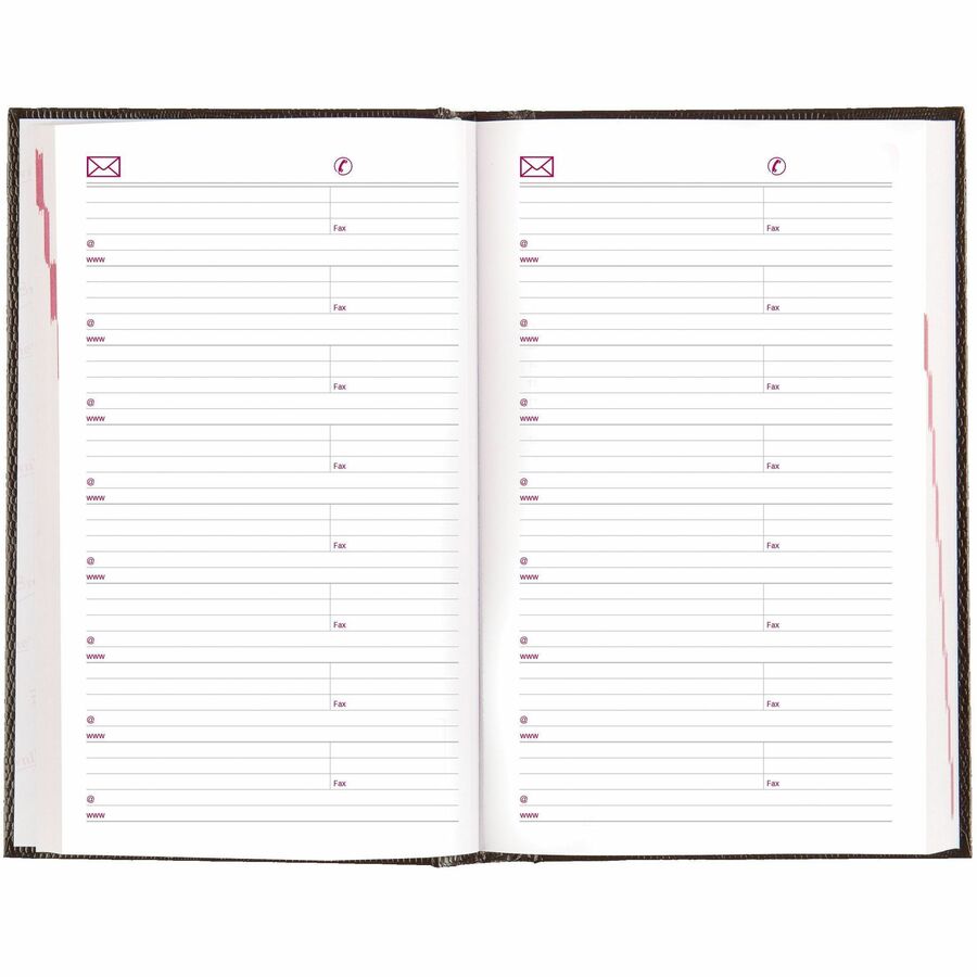 Brownline® Traditional Daily Planner Perfect Bound Hard Cover 8x5" English Black