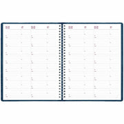 Brownline® Essential Weekly Diary Twin Wire 11" x 8-1/2" English Blue