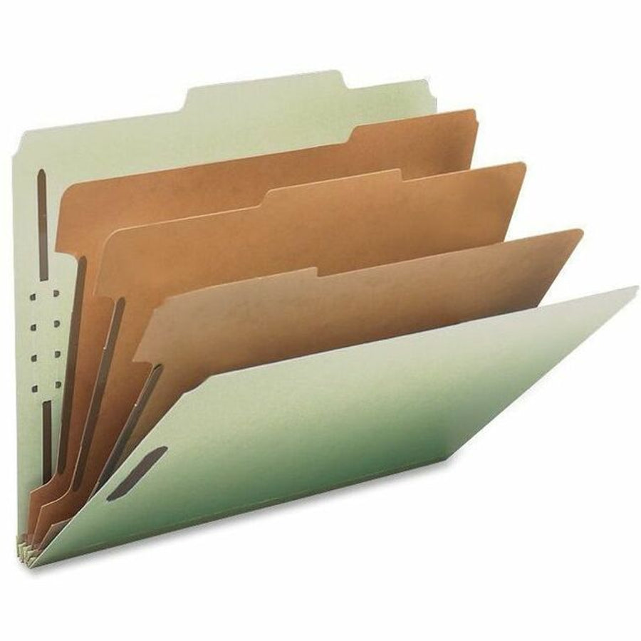 Nature Saver Letter Classification Folders, 3 Dividers, Grey/Green - 10-Box