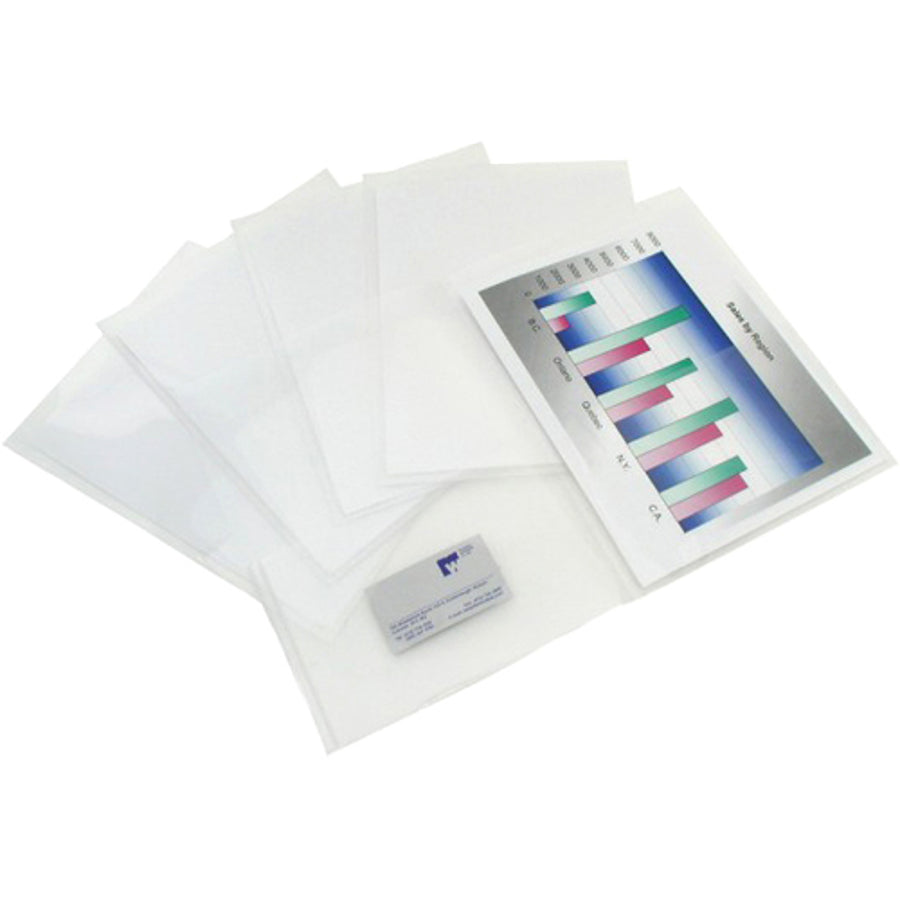 Winnable E310L Letter File Pocket - Clear, 12/Pack