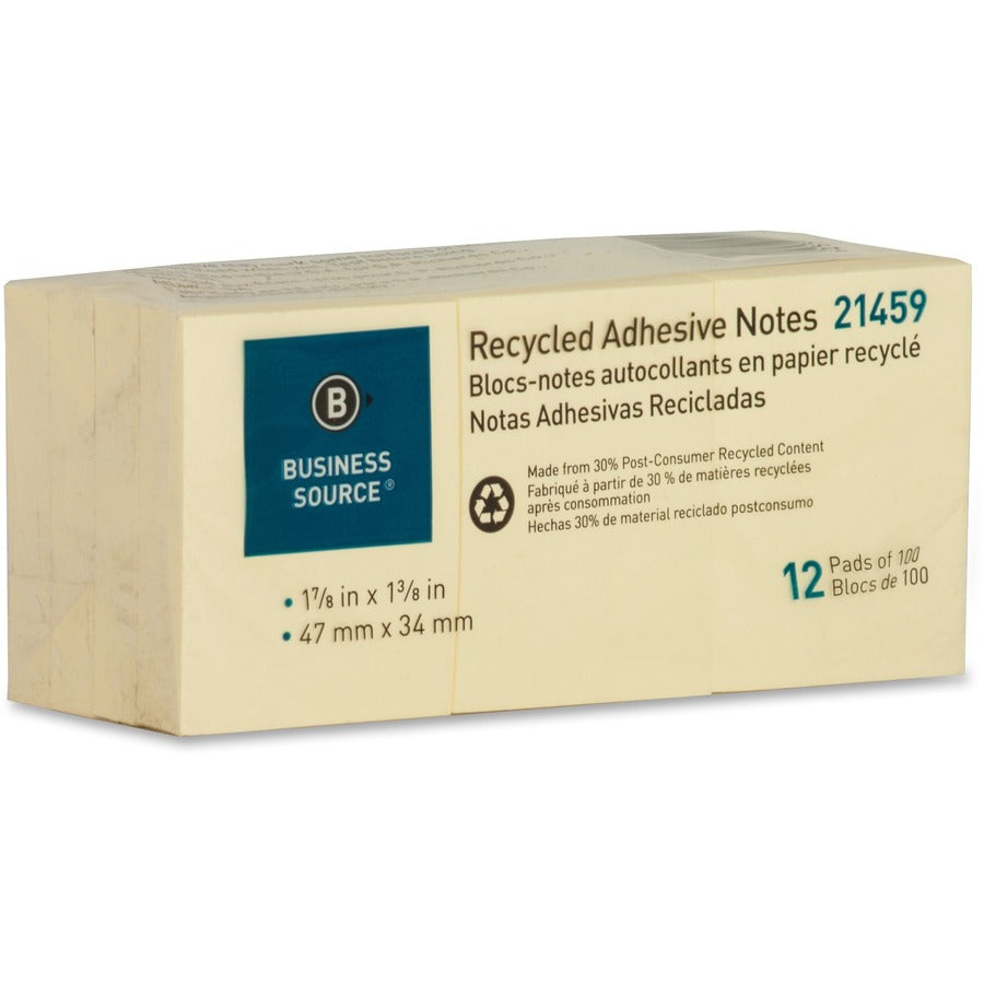 Notes adhésives jaunes Business Source - BSN36620