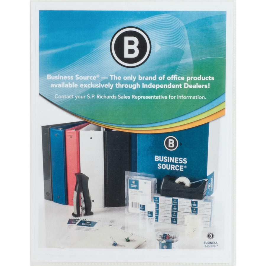 Protège-documents à chargement par le haut Business Source pleine page en polypropylène