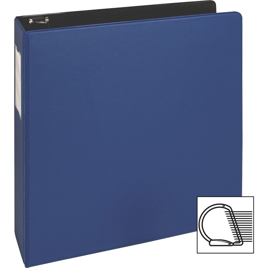 Business Source Slant-D Ring Binder — 2", Blue