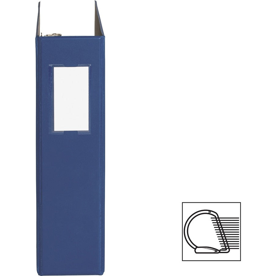Business Source Slant-D Ring Binder — 2", Blue