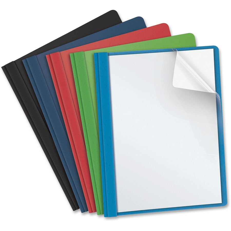 Business Source Clear-Front Report Covers — Letter, Assorted, 25/Box