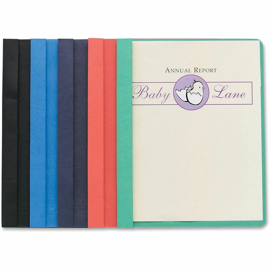 Business Source Clear-Front Report Covers — Letter, Assorted, 25/Box